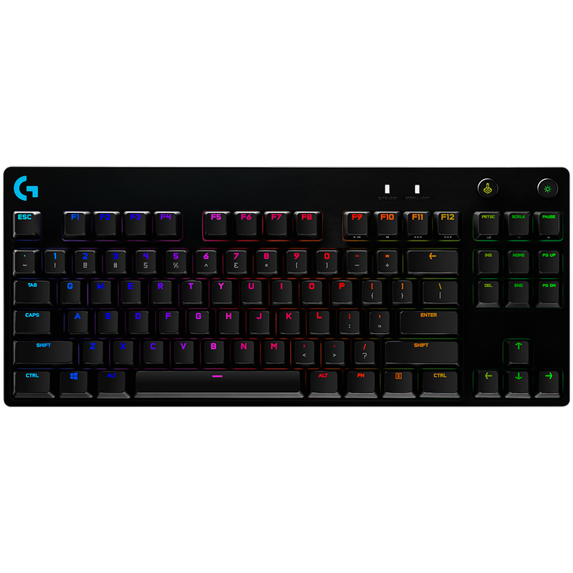 Klaviatuur Logitech G Pro X TKL GL Tacticle, EN, must, juhtmeta
