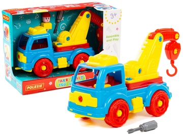 Rotaļlietu smagā tehnika Polesie Take-Apart Excavator Truck 9887, daudzkrāsaina