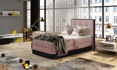 Кровать Aster Omega 91, Soft 11, 90 x 200 cm, розовый, с матрасом, с решеткой