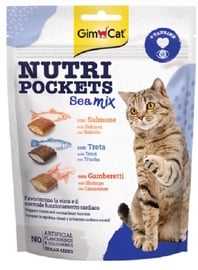 Пищевые добавки, витамины для кошек Gimborn Nutri Pockets Sea Mix, лосось/форель, 0.150 кг