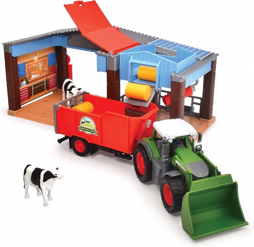 Transporta rotaļlietu komplekts Dickie Toys Fendt Farm Station 203735003, daudzkrāsaina