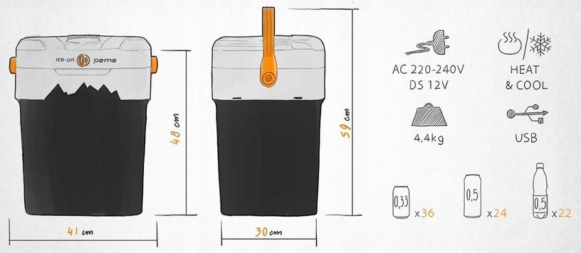 Автомобильный холодильник Peme Ice-On 39522, 26 л, 46 Вт