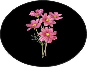 Vannas istabas paklājs Foutastic Sitivo Djt 359CHL4945, melna/rozā, 160 cm x 160 cm
