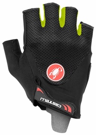Velo cimdi Castelli Gel 2 Arenberg, melna/zaļa/pelēka, XL