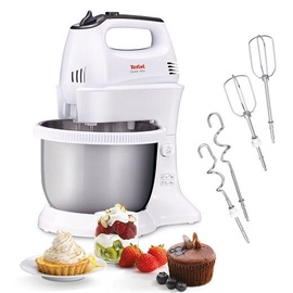 Kausiga mikser Tefal Quickmix HT312138, valge/roostevaba teras