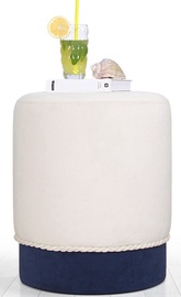 Пуф Hanah Home Bozcaada 209FLF1138, синий/белый, 38 см x 38 см x 43 см