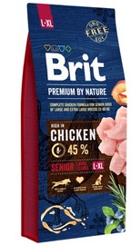 Sausā suņu barība Brit Premium By Nature Senior L/LX Chicken, 15 kg