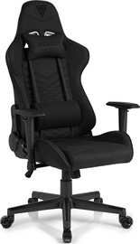 Игровое кресло SENSE7 Spellcaster Material, 57 x 69.5 x 126 - 135 см, черный