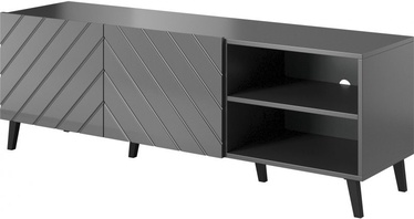 TV-laud Cama Meble Abeto Gloss, grafiit, 420 mm x 1500 mm x 520 mm