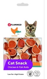 Kārumi kaķiem Karlie Flamingo Cat Snack Chicken & Fish Rolls, zivs/vistas gaļa, 0.05 kg
