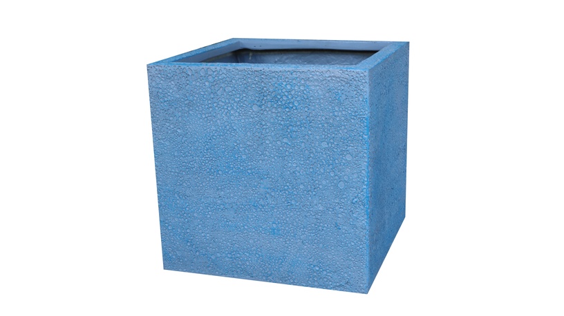 Vazonas Domoletti RP17-416, keramika, 27 cm, Ø 27 cm x 27 cm, mėlynas