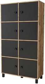 Skapis Kalune Design Multi Purpose VL59-238, melna/koka, 40 cm x 96 cm x 179.4 cm