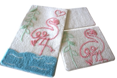 Vannas istabas paklājs Foutastic Flamingo 351ALS9008, daudzkrāsains, 60 cm x 100 cm