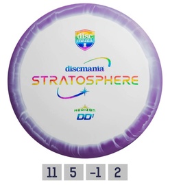 Lidojošais šķīvis Discmania DD1 Stratosphere 11/5/-1/2 851DM953607PW, balta/violeta, 0.173 - 0.176 kg