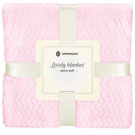 Pledi Springos Lovely Blankets Extra Soft, rozā, 160 cm x 200 cm