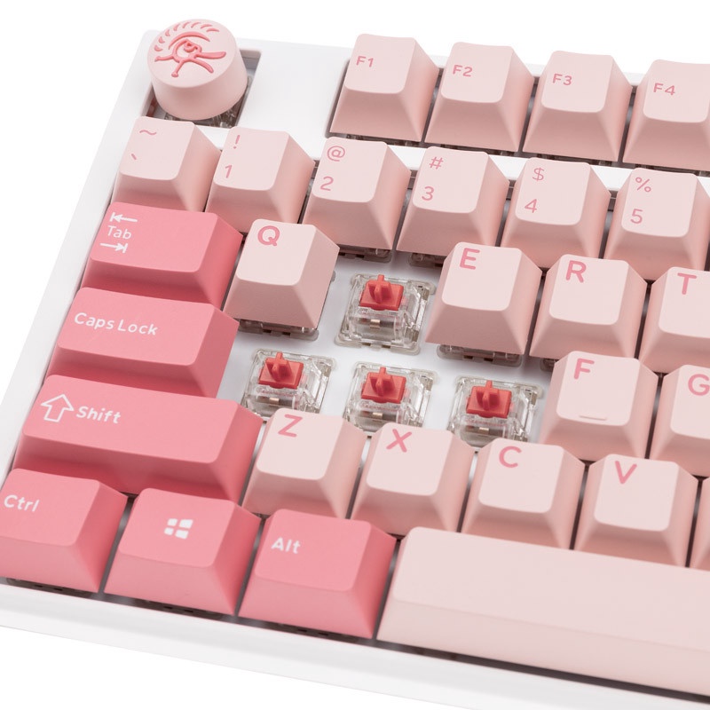 Klaviatuur Ducky One 3 Gossamer Cherry MX Silent Red, EN, valge/roosa