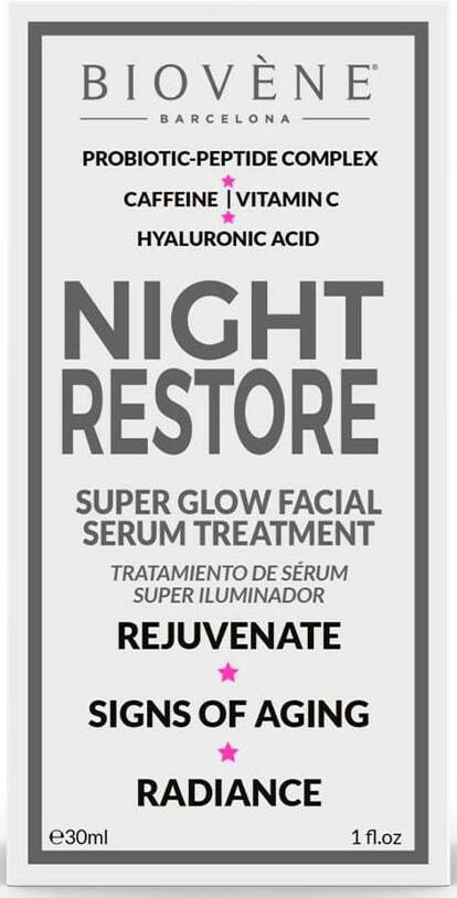 Sejas serums Biovene Night Restore Super Glow, 30 ml