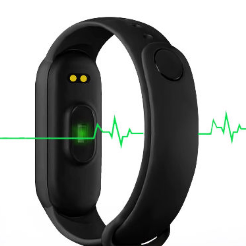 iWear SM6 Умный Фитнес IP67 браслет с изм. HR & кровяного давления / Соц. сети / Монитор сна Черный