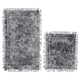 Vannasistabas paklājiņu komplekts Foutastic COTTONKT000751, pelēka, 100 cm x 60 cm