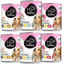 Влажный корм для собак Koema Junior Mix of 3 flavors, 0.4 кг, 6 шт.