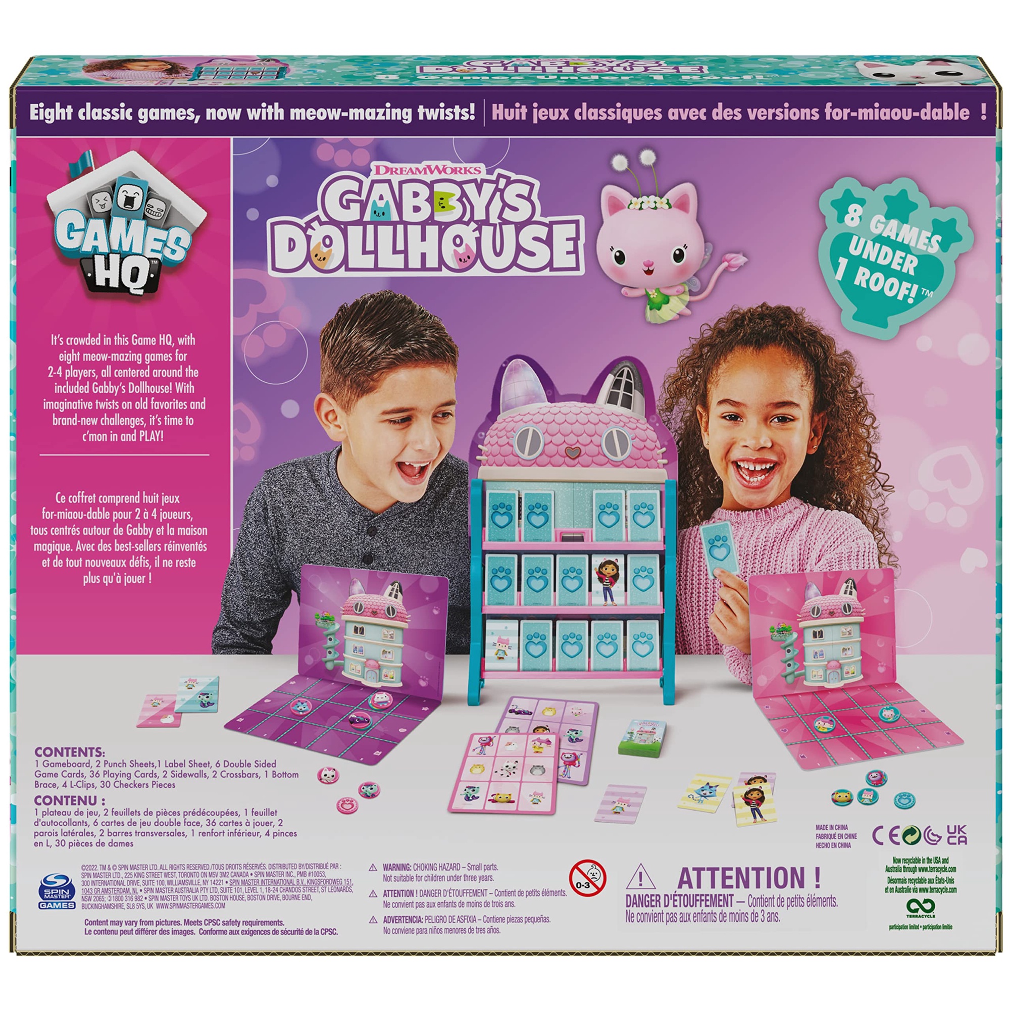 Настольная игра Spin Master Gabbys Dollhouse 8 Games Under 1 Roof 6065857,  EN - 1a.lt