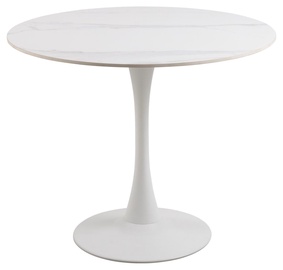 Pusdienu galds Malta Unico, balta, 90 cm x 90 cm x 75 cm