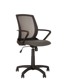 Biroja krēsls Fly, 47 x 43 x 97 - 101 cm, melna/pelēka