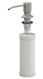 Дозатор для жидкого мыла Quadron Keira, белый/серебристый, 0.320 л