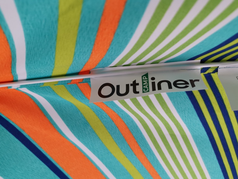 Pludmales lietussargs Outliner, 240 cm, zaļa/daudzkrāsaina