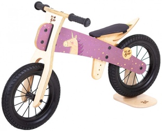 Балансирующий велосипед Dip Dap Unicorn, коричневый/розовый, 12″