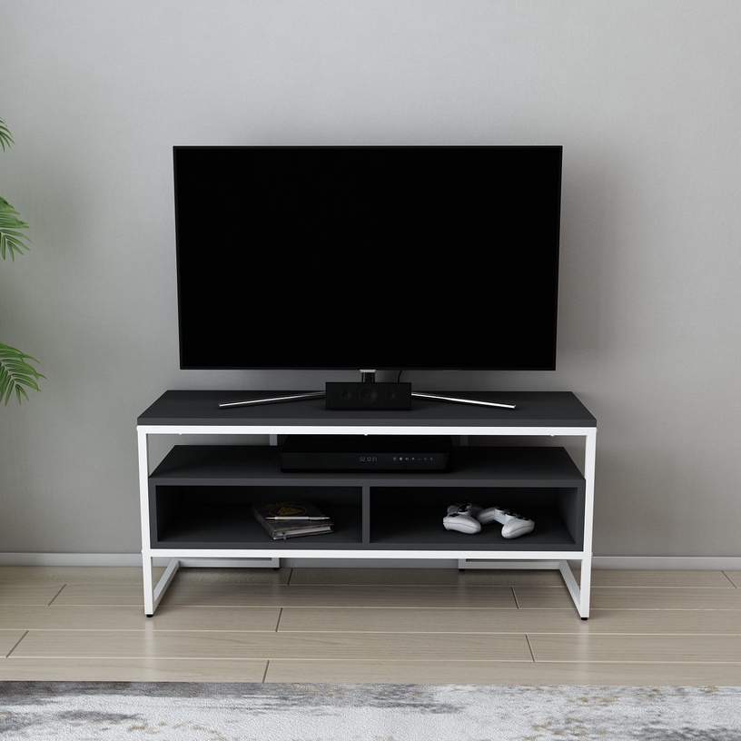 TV-laud Kalune Design Merrion, antratsiit/valge, 35 cm x 110 cm x 49.9 cm
