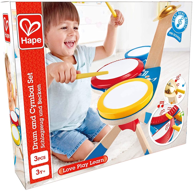 Laste trumm Hape Love Play Learn Drum And Cymbal Set