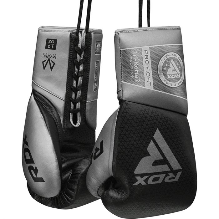 Боксерские перчатки RDX Tri-Korta 2 BGM-PFTK2S, серебристый, 8 oz