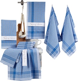 Käterätikute komplekt köögi Foutastic Pötikareli 336EPJ1151, sinine/valge, 45 x 65 cm, 10 tk