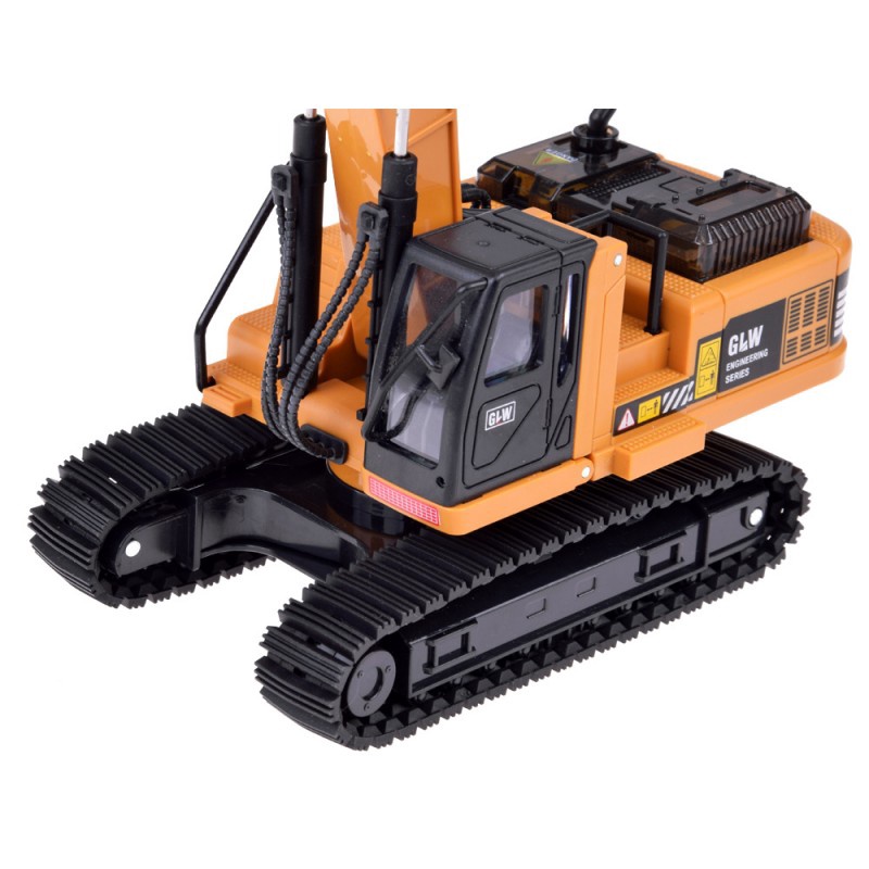 Rotaļu ekskavators GLW Engineering Vehicle ZA5012, dzeltena