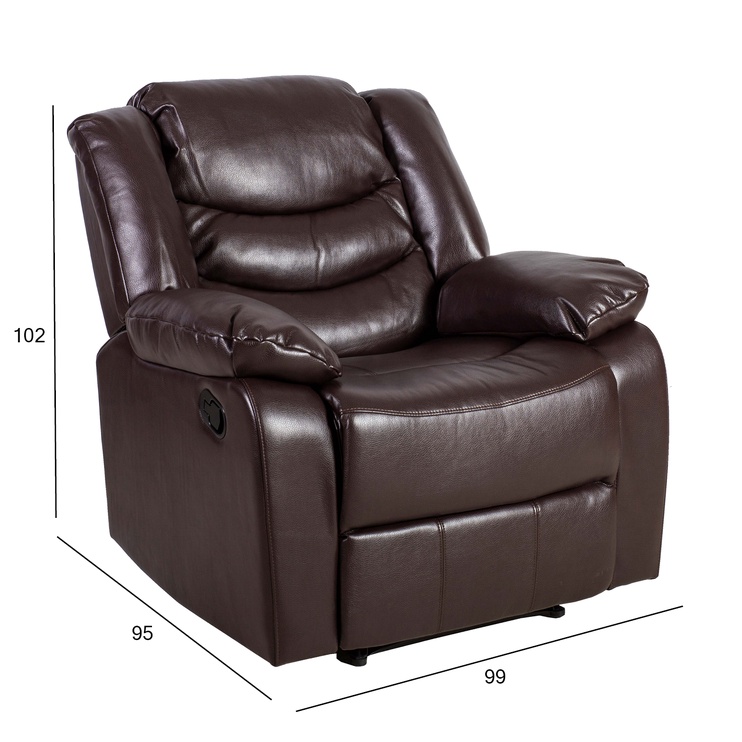 Кресло Home4you Dixon 21536, коричневый, 95 см x 99 см x 102 см