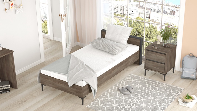 Комплект мебели для спальни Kalune Design AR15-CA, комнатные, коричневый/антрацитовый