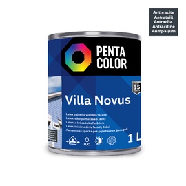 Fasāžu krāsa Pentacolor Villa Novus, antracīta, 1 l