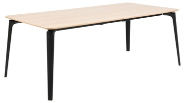 Pusdienu galds izvelkams Actona Connect Rectangular, melna/ozola, 2000 mm x 1000 mm x 748 mm