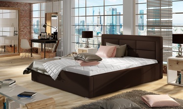 Кровать Rosano Soft 66, 180 x 200 cm, темно коричневый, с решеткой