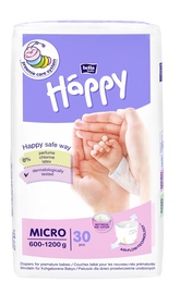 Autiņbiksītes Happy Micro, 0.6 - 1.2 kg, 30 gab.