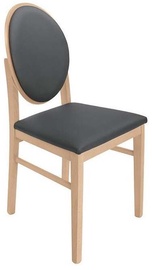 Ēdamistabas krēsls Bernardin, brūna/melna, 45 cm x 57 cm x 92 cm