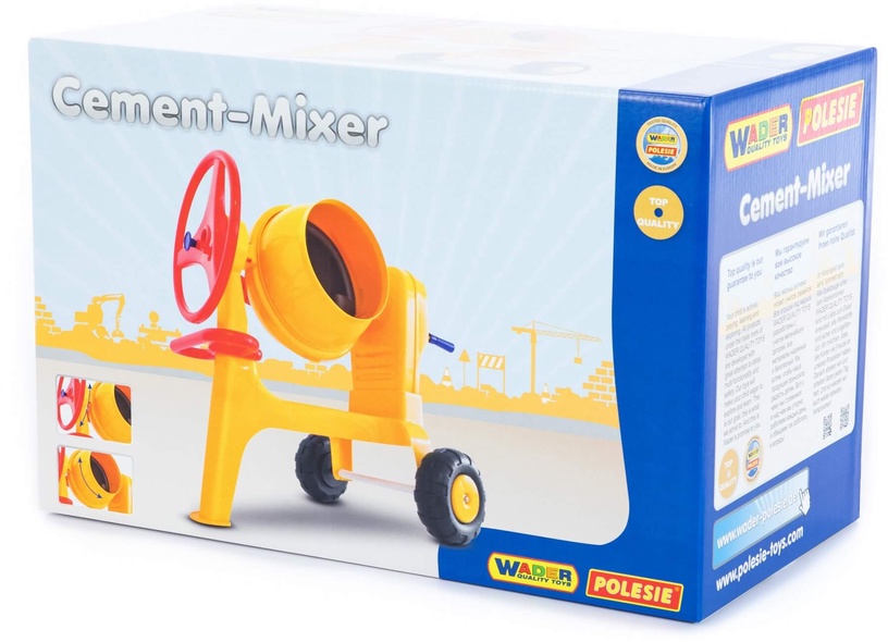 Уличная игрушка Wader-Polesie Cement Mixer 38937, 36 см x 66.5 см, желтый