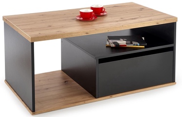 Žurnālgaldiņi Halmar Pantera, melna/ozola, 1100 mm x 600 mm x 500 mm