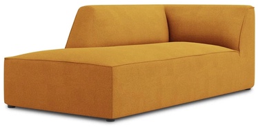 Dīvāns Micadoni Home Ruby Structured Fabric Chaise Longue, dzeltena, kreisais, 181 x 93 cm x 69 cm