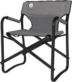 Saliekams krēsls Coleman Steel Deck Chair, melna/pelēka