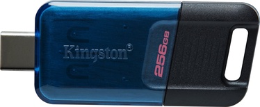 USB atmintinė Kingston DataTraveler 80M, mėlyna/juoda, 256 GB