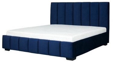 Кровать двухместная Bodzio Belleza BEL180-BM-P5, 180 x 200 cm, синий, с решеткой