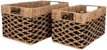 Korvide komplekt, esemete hoidmiseks House Nordic Salar 4401527, must/beež, 40 x 25 x 21 cm, 19 x 20 x 35 cm/21 x 25 x 40 cm