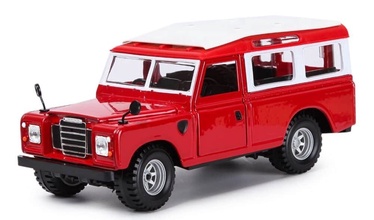 Bērnu rotaļu mašīnīte Bburago Land Rover, balta/melna/sarkana